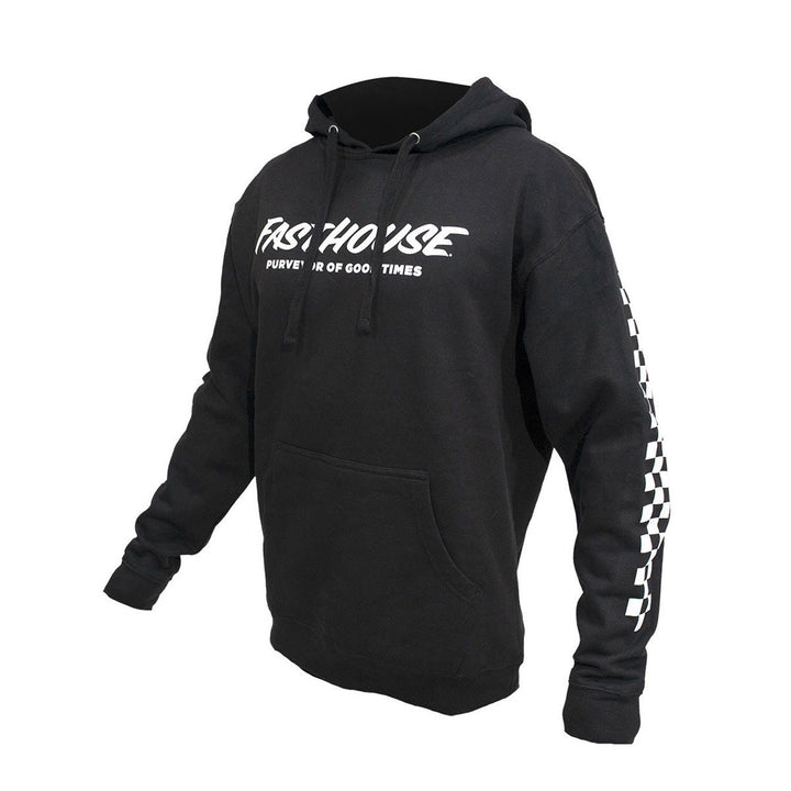 Fasthouse Youth Logo Hooded Pullover Black - Front View