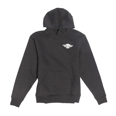 Fasthouse Youth Love of It Hooded Pullover Black - Front View