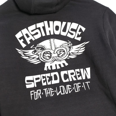 Fasthouse Youth Love of It Hooded Pullover Black - Close-Up of Graphic on Back