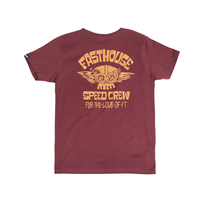 Fasthouse Youth Love of It SS Tee Maroon - Rear View