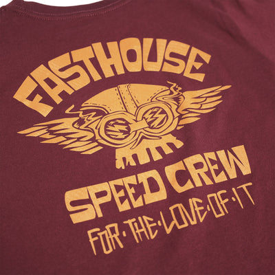 Fasthouse Youth Love of It SS Tee Maroon - Close-up of Graphic on Back