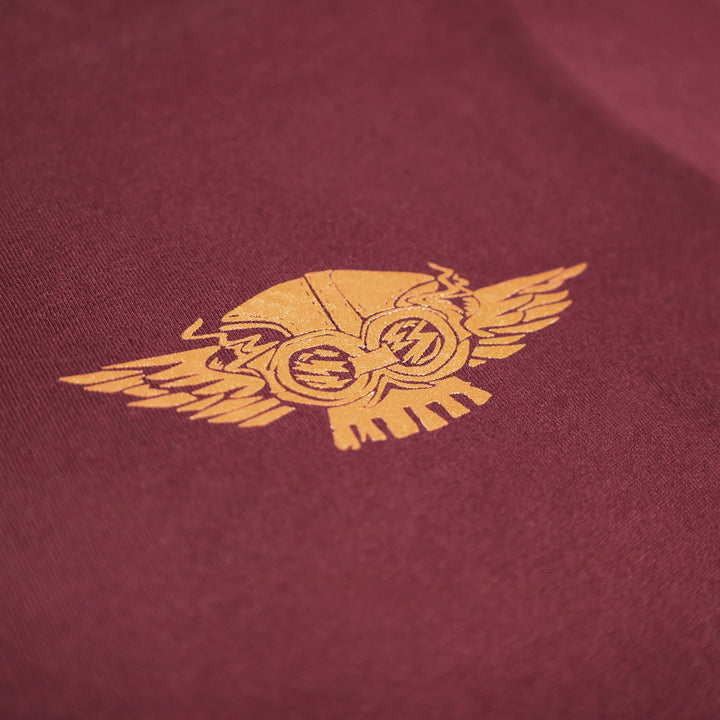 Fasthouse Youth Love of It SS Tee Maroon - Close-Up of Graphic on Front