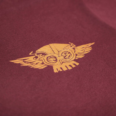 Fasthouse Youth Love of It SS Tee Maroon - Close-Up of Graphic on Front