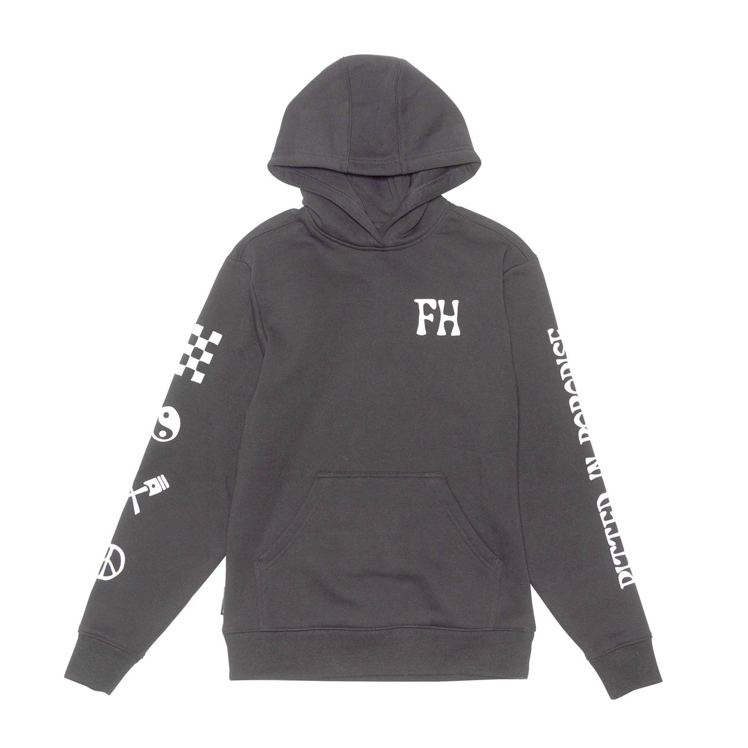 Fasthouse Youth Lost Boys Hooded Pullover Black - Front View