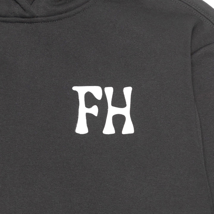 Fasthouse Youth Lost Boys Hooded Pullover Black - Close-Up of Graphic on Front