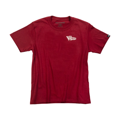 Fasthouse Youth Marauder Tee Cardinal - Front View