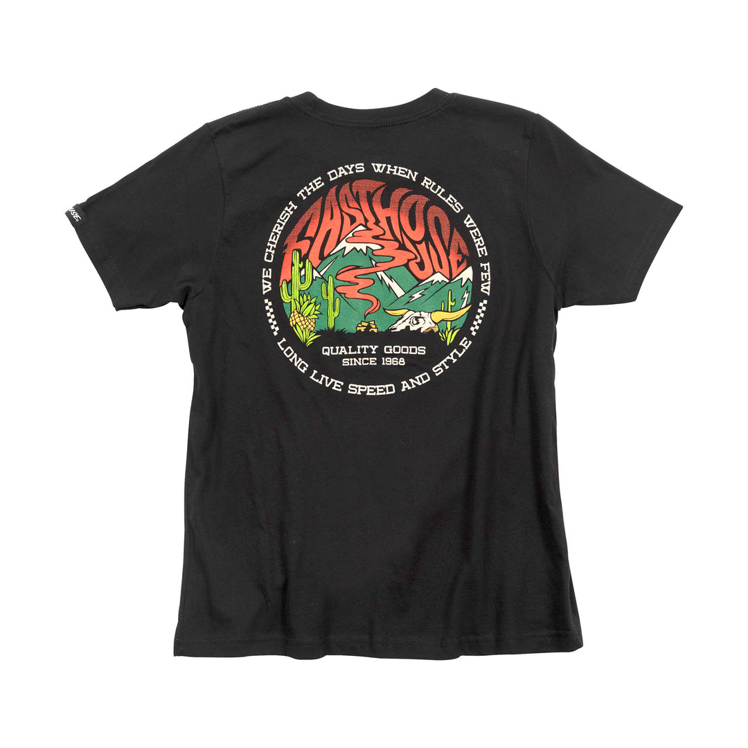 Fasthouse Youth Nomad Tee Black - Rear View