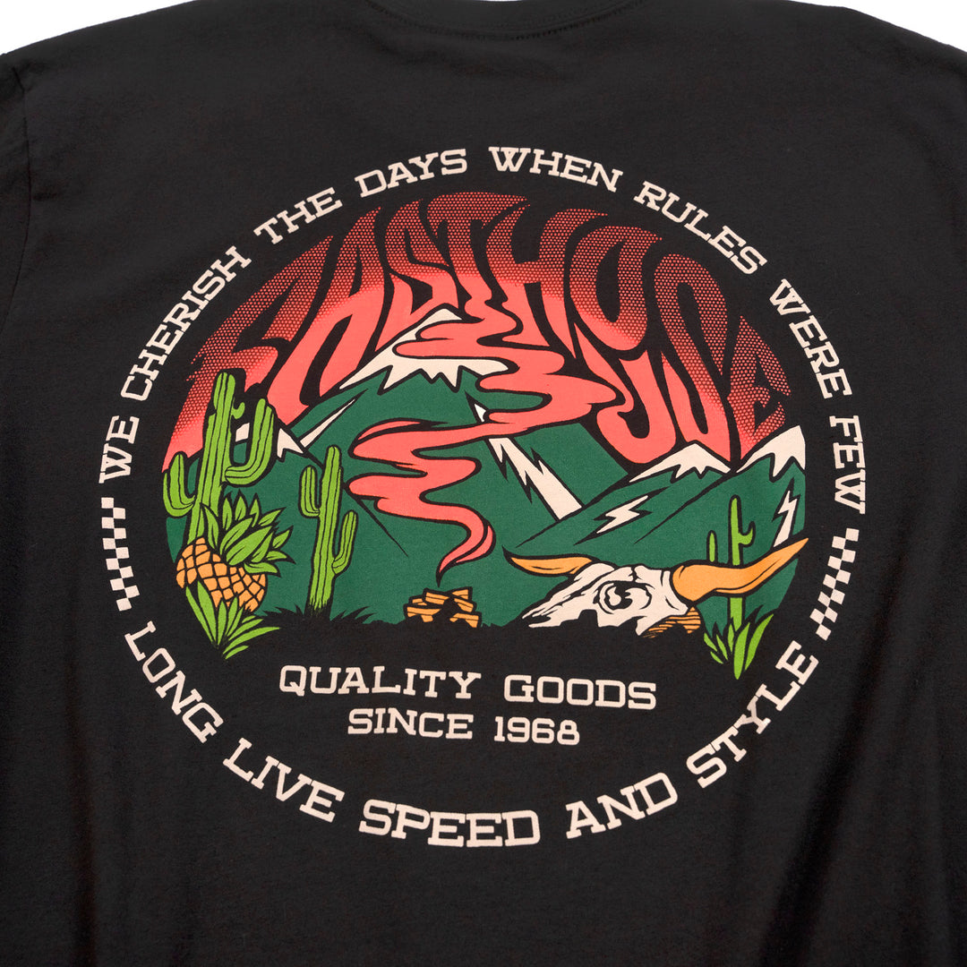 Fasthouse Youth Nomad Tee Black - Close-Up of Graphic on Back
