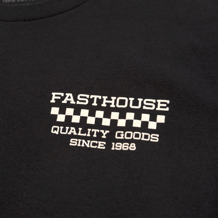 Fasthouse Youth Nomad Tee Black - Close-Up of Graphic on Front
