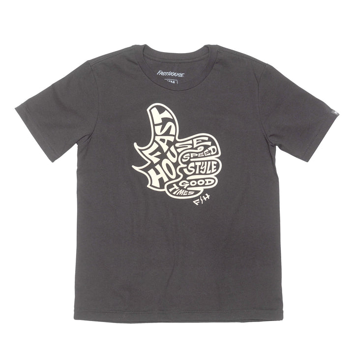 Fasthouse Youth Satisfaction SS Tee Black - Front View