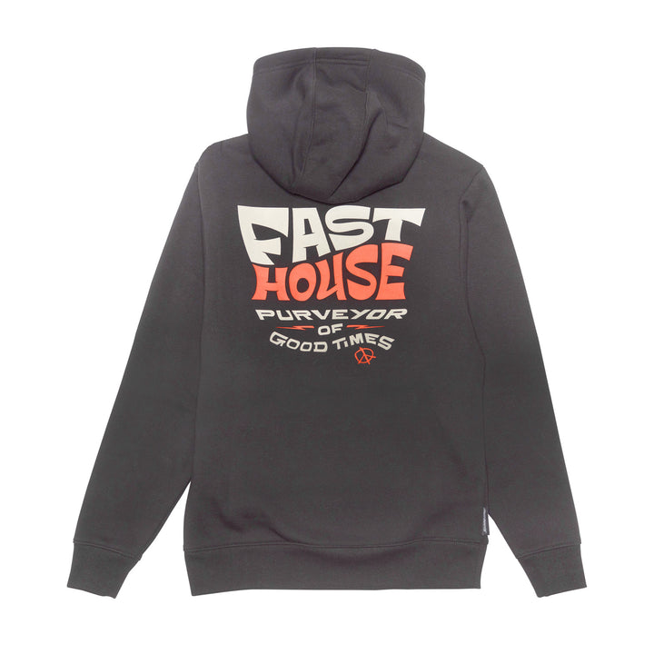 Fasthouse Youth Utopia Hooded Pullover Black - Rear View