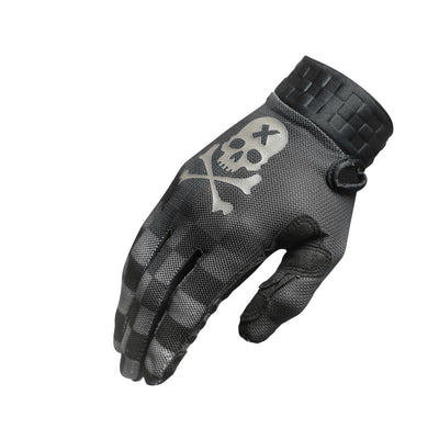 Fasthouse Youth Vapor Reaper Gloves Black - Back of Right Hand View