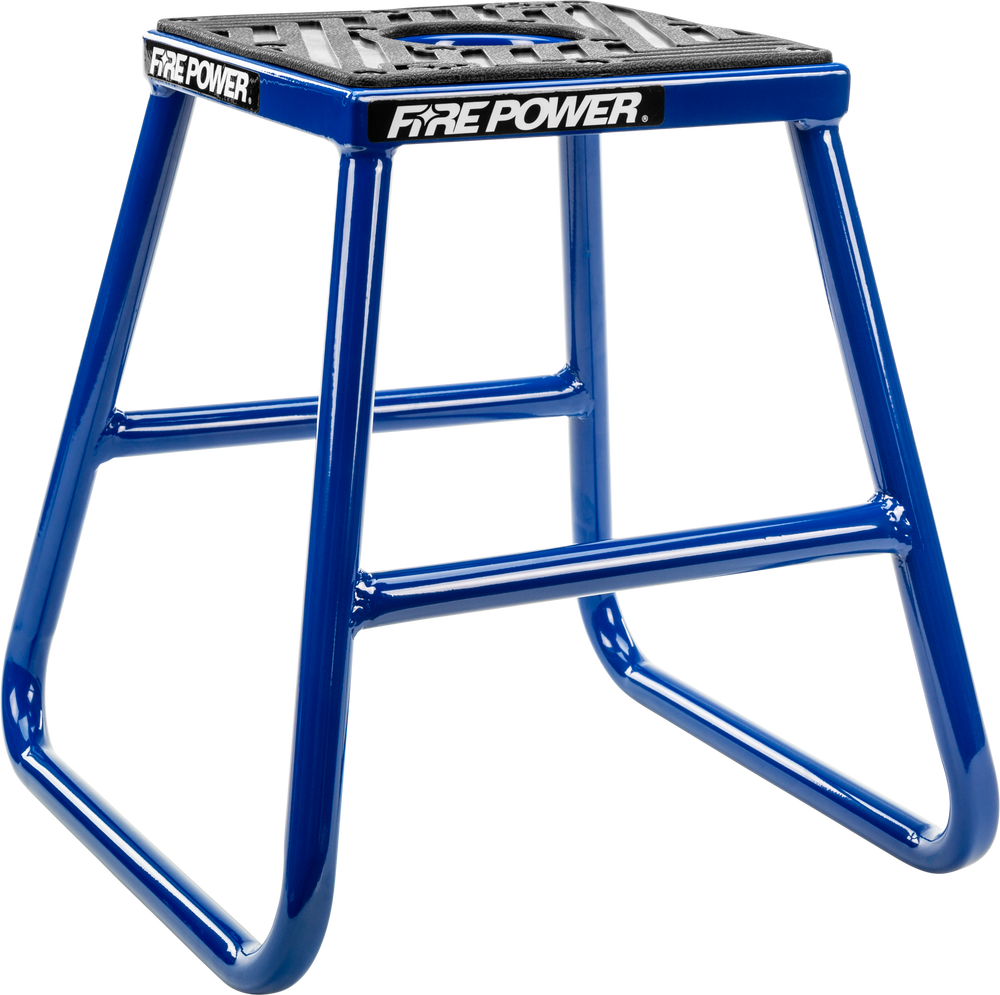 Stock photo of blue Fire Power Moto Bike Stand