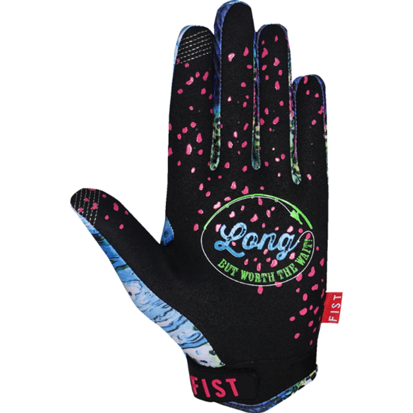 Fist Lil Fists Strapped Dylan Long Red Label Keep It Reel Gloves - Left Hand Palm View