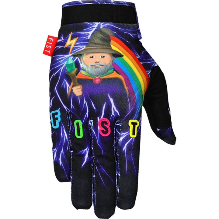 Fist Lil Fists Strapped Harry Bink Red Label Emoji Gloves - Back of Hand View