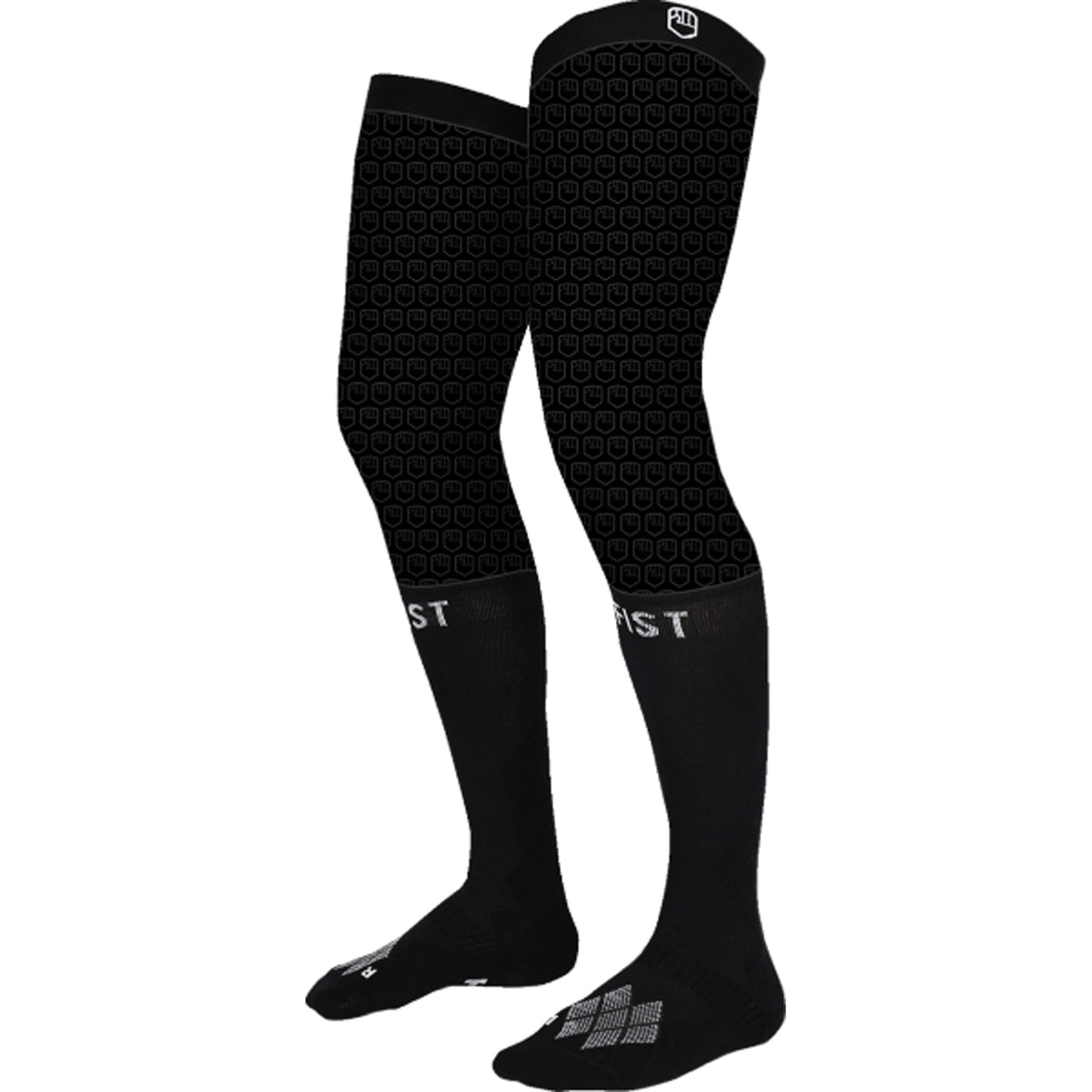 Fist Moto Sock Black - Full View of Pair