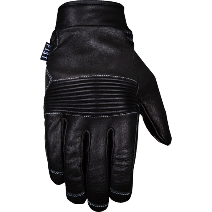 Fist Road Warrior Leather Gloves Black - Back of Hand View