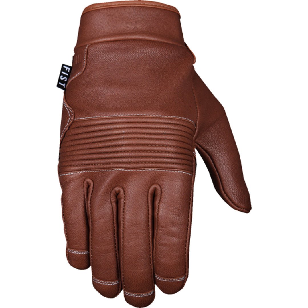Fist Road Warrior Leather Gloves Tan - Back of Hand View