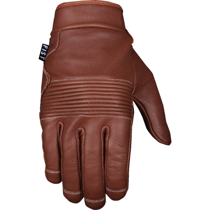 Fist Road Warrior Leather Gloves Tan - Back of Hand View