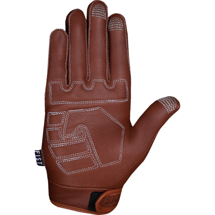 Fist Road Warrior Leather Gloves Tan - Palm View