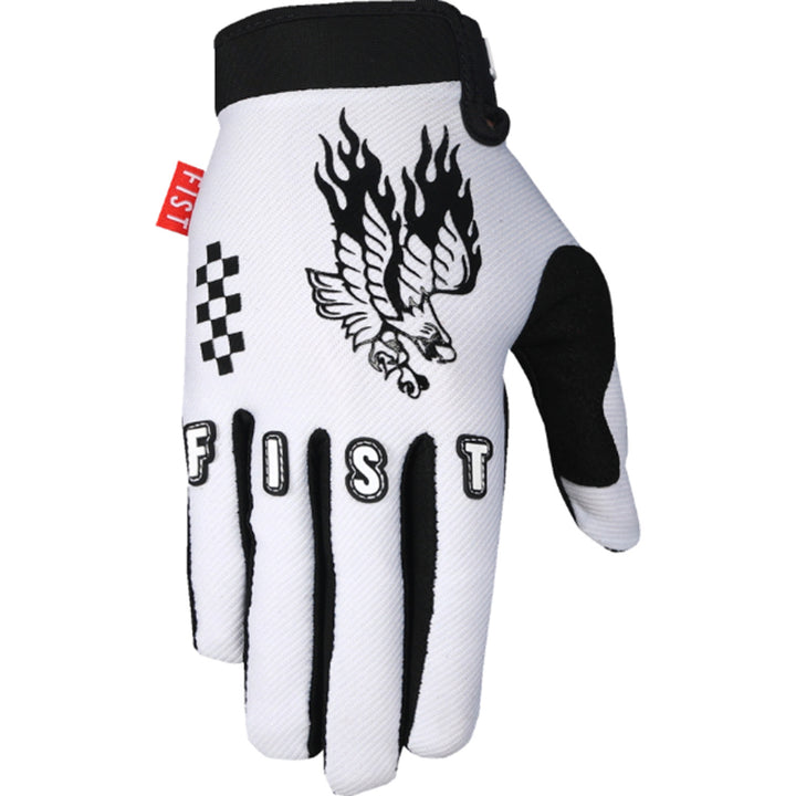 Fist Strapped Baxter Maiwald Red Label Soaring Eagle Gloves - Back of Right Hand View