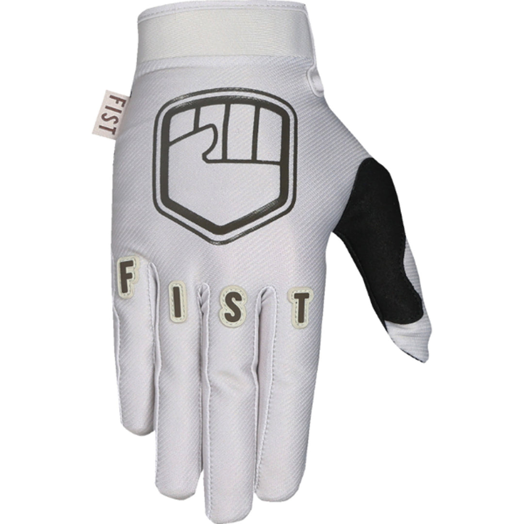 Fist Strapped Earth Stocker Gloves Bone - Back of Hand View