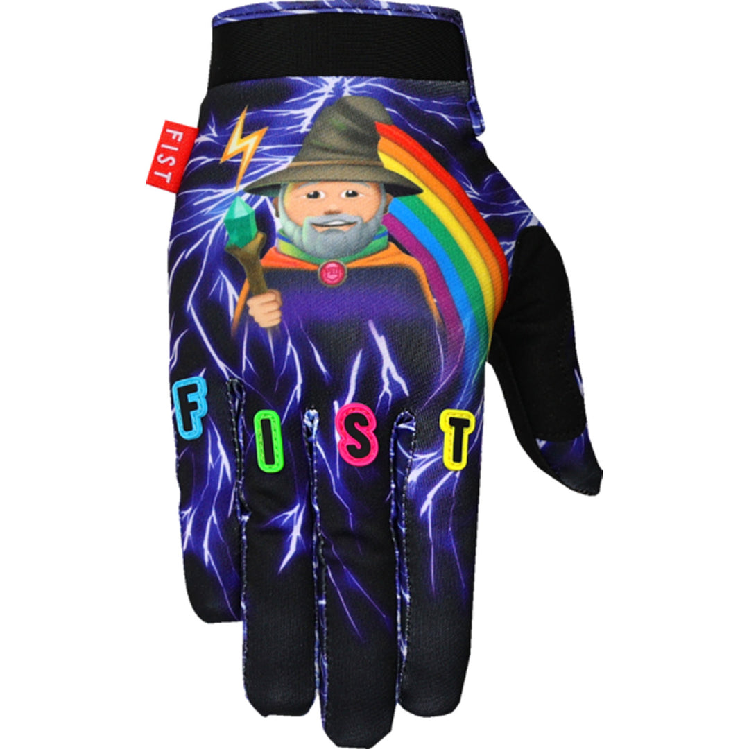 Fist Strapped Harry Bink Red Label Emoji Gloves - Back of Hand View