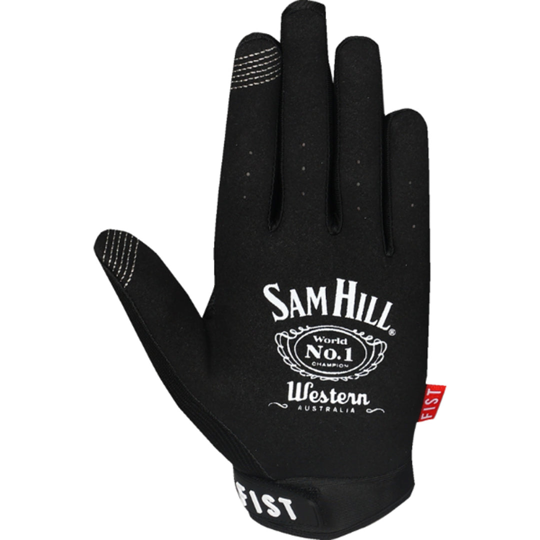 Fist Strapped Sam Hill Red Label Good Times Gloves - Left Hand Palm View
