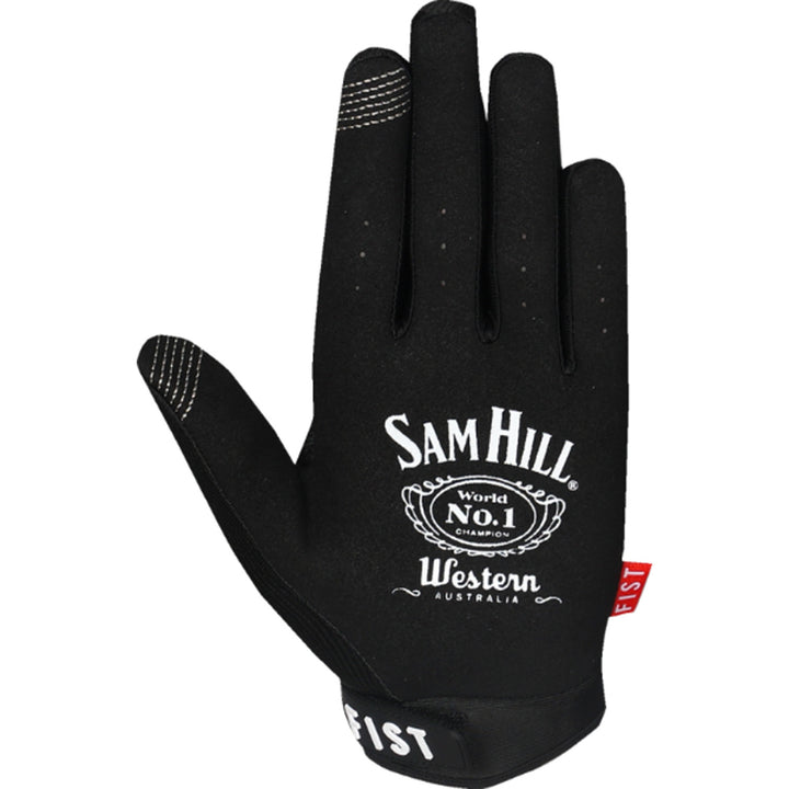 Fist Strapped Sam Hill Red Label Good Times Gloves - Left Hand Palm View