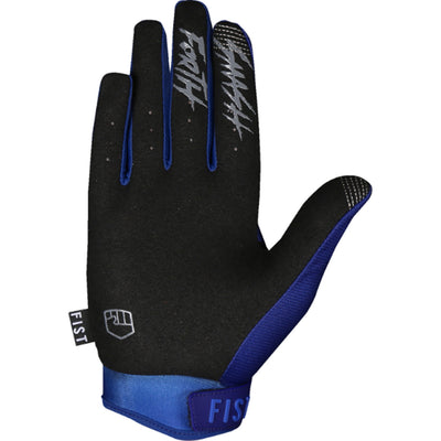 Fist Strapped Stocker Gloves Blue - Palm View