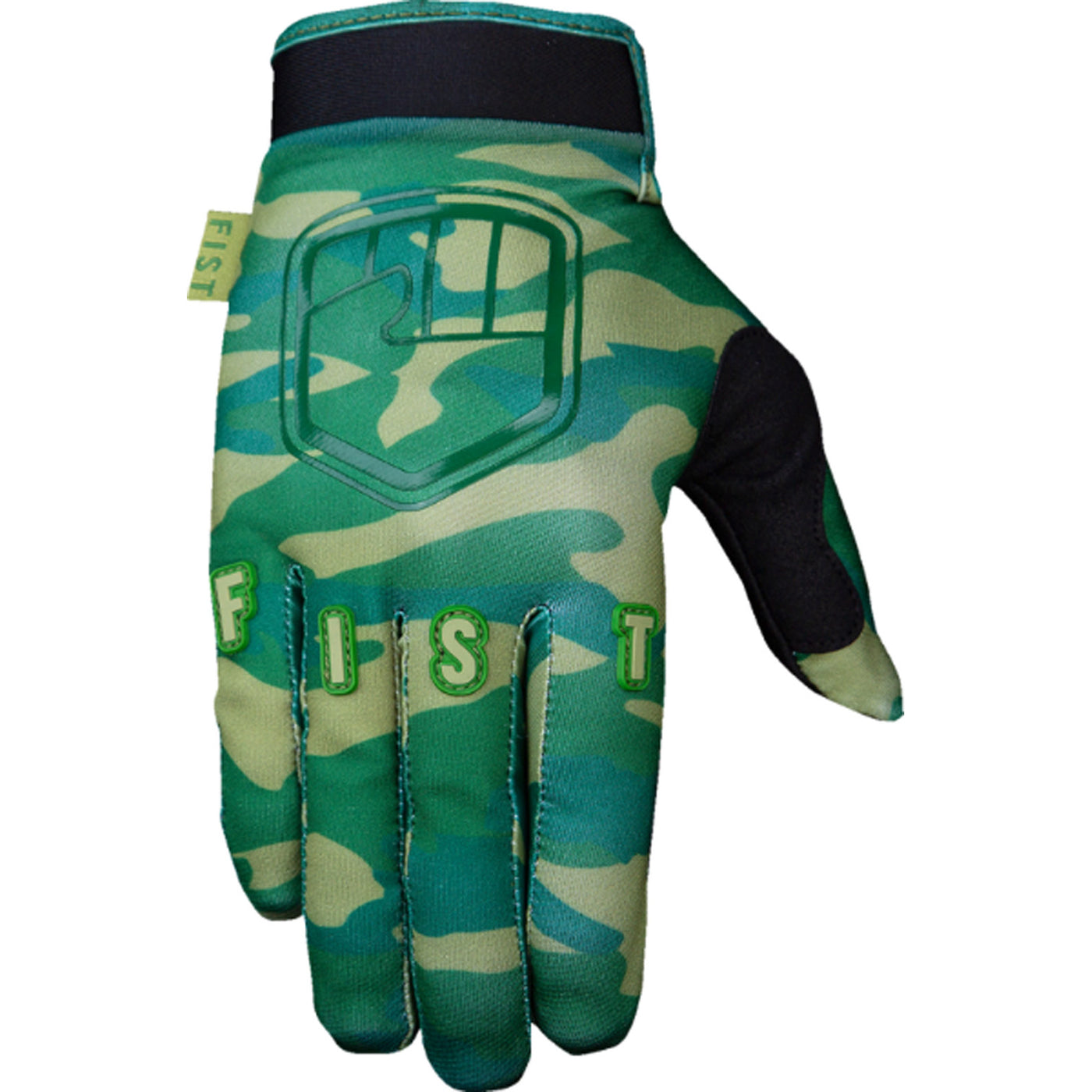 Fist Strapped Stocker Gloves Camo - Back of Hand View