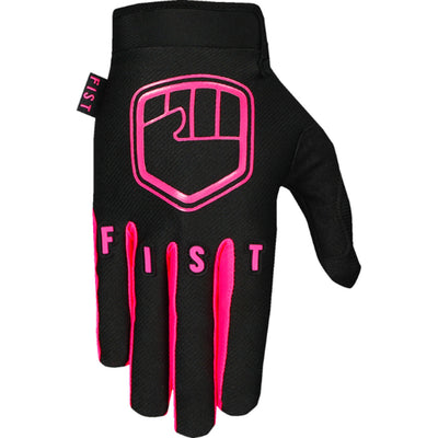 Fist Strapped Stocker Gloves Fluoro Pink - Back of Hand View