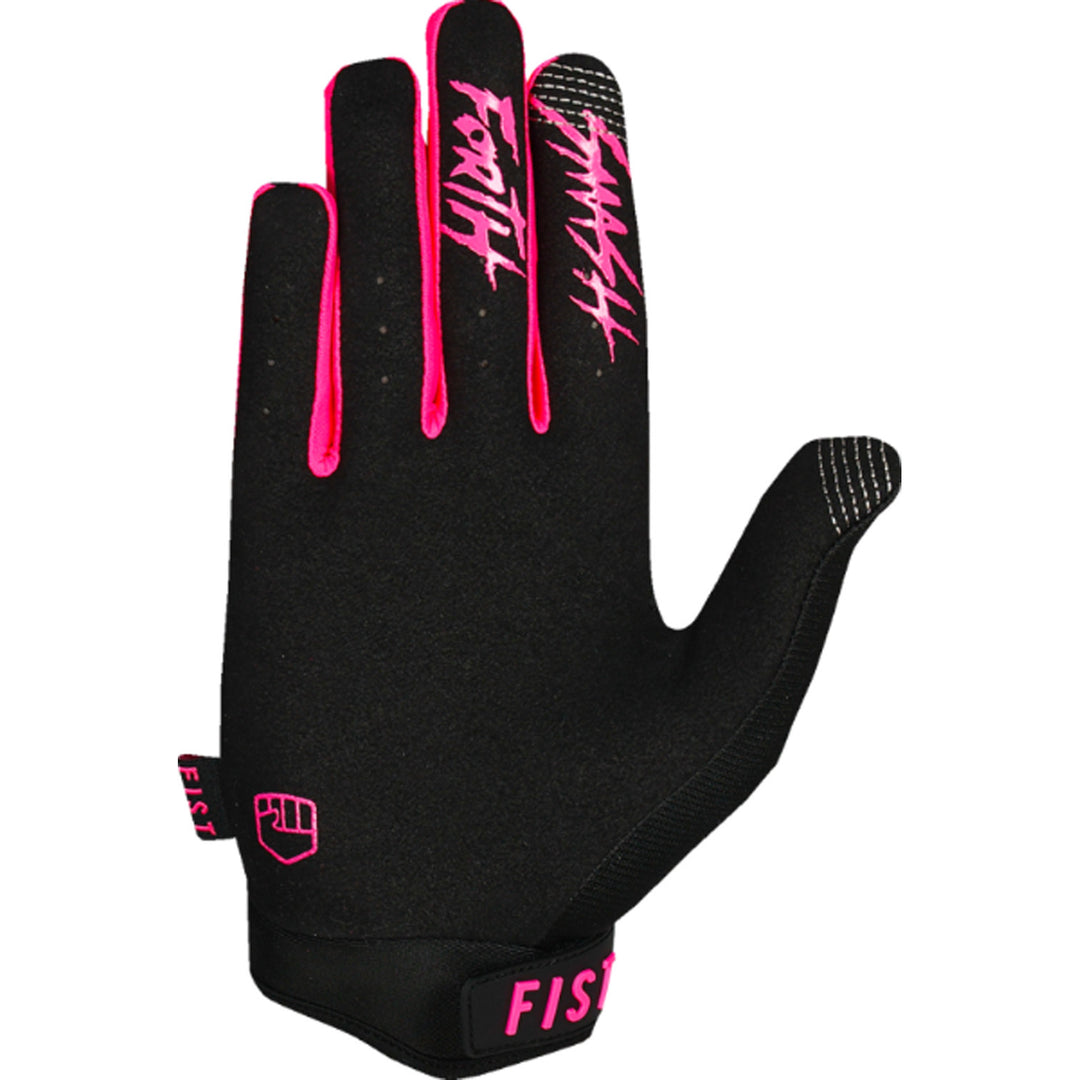 Fist Strapped Stocker Gloves Fluoro Pink - Palm View