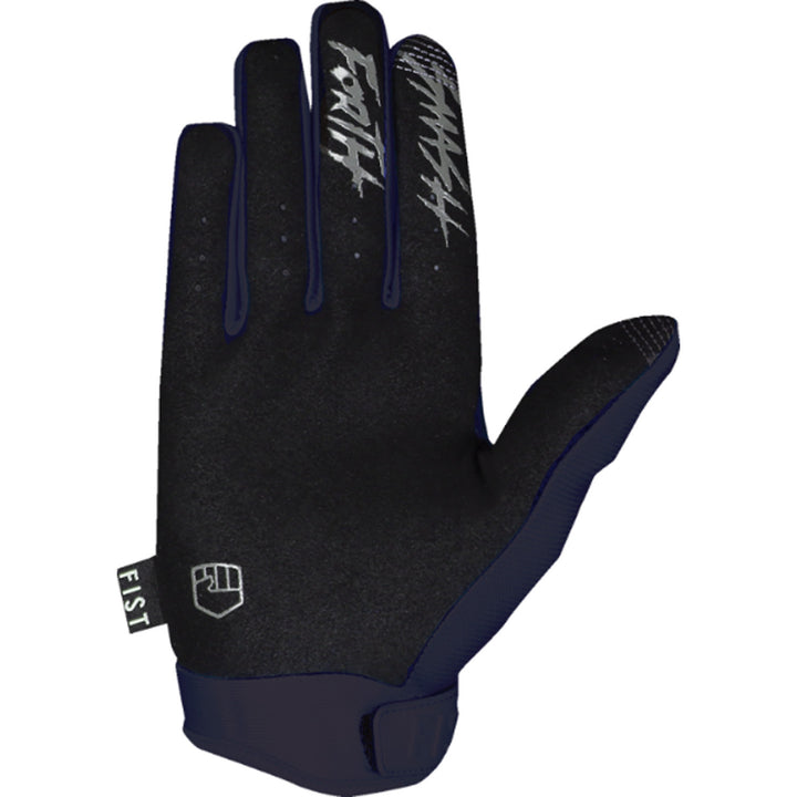Fist Strapped Stocker Gloves Navy - Palm View