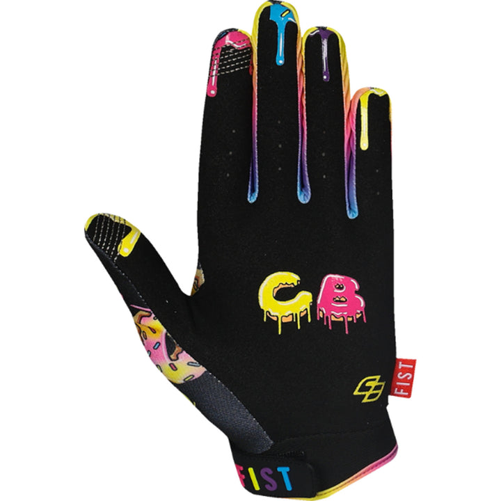 Fist Youth Strapped Caroline Buchanan Red Label Sprinkle Fades Gloves - Left Hand Palm View