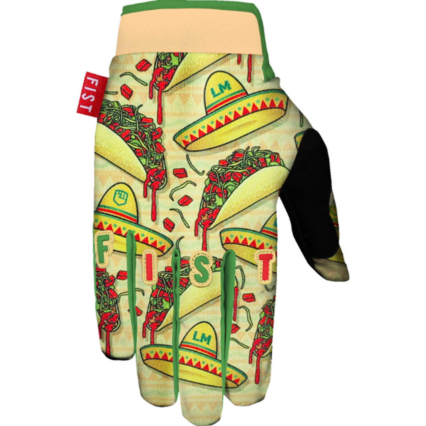 Fist Youth Strapped Logan Martin Red Label Taco Tuesday Gloves - Back of Hand View