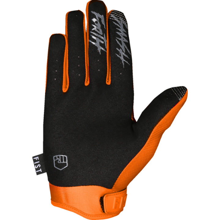 Fist Youth Strapped Stocker Gloves Orange - Palm View