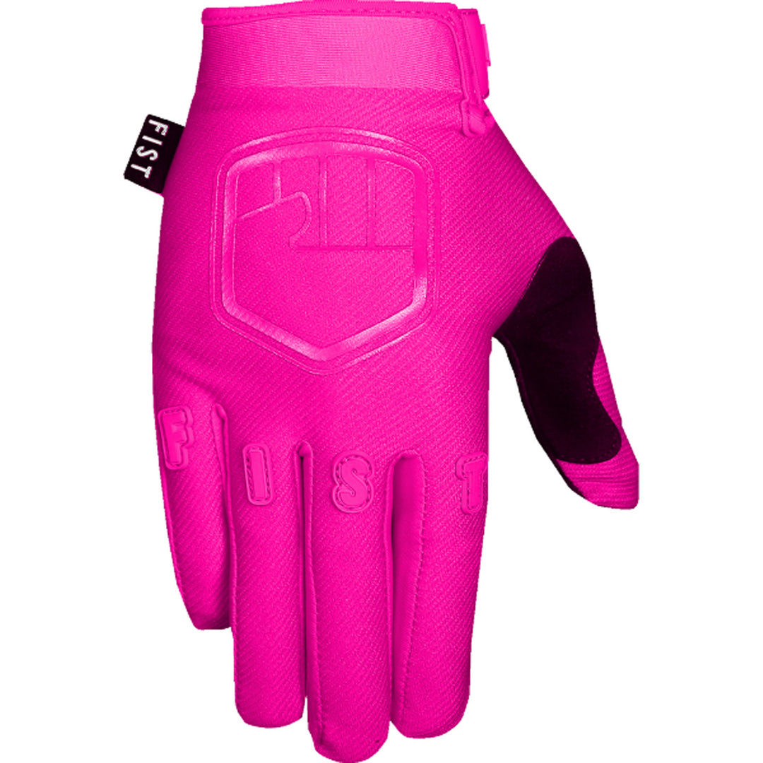 Fist Youth Strapped Stocker Gloves Pink - Back of Hand View