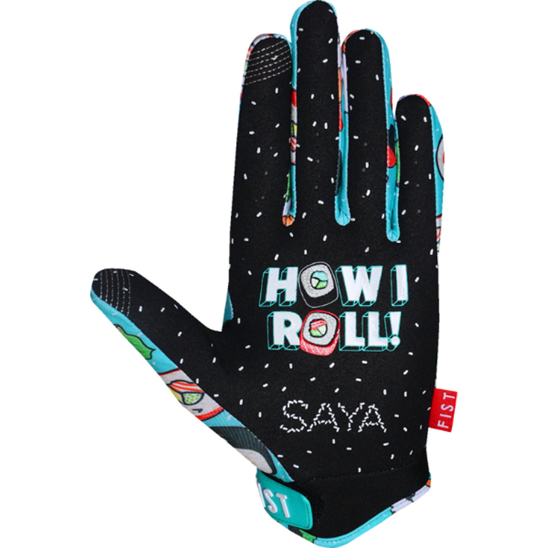 Fist Youth Strapped Saya Sakakibara Red Label Sushi Power Gloves - Left Hand Palm View
