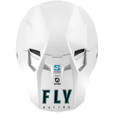 Fly Racing Formula S Carbon Helmet White - Top Down View