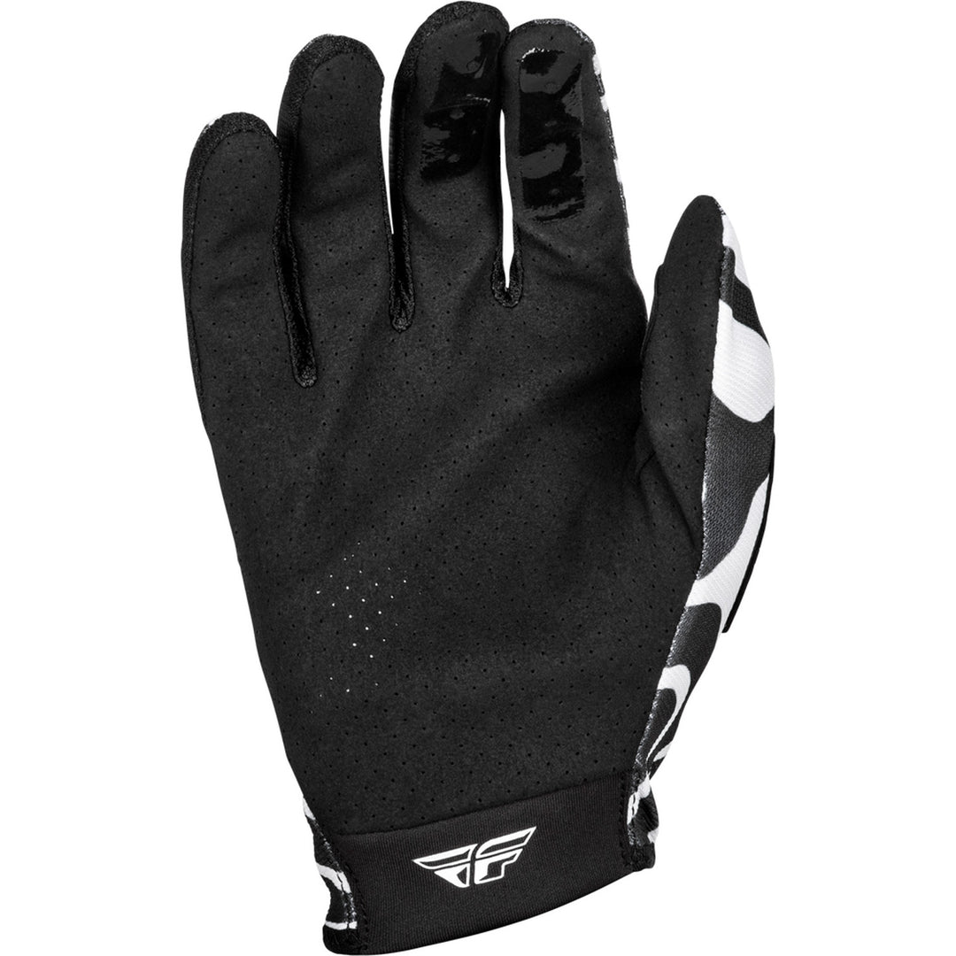 Fly Racing Lite Abyss Gloves White/Black - Palm View