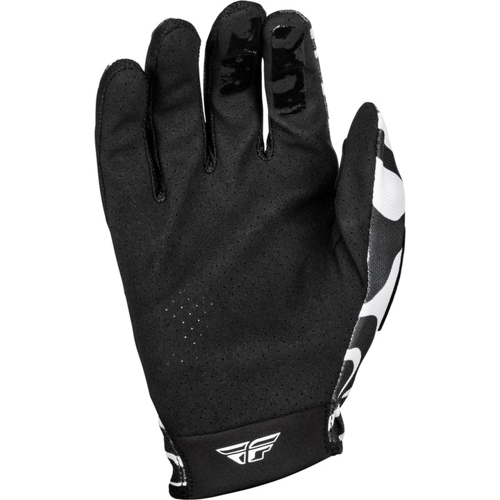 Fly Racing Lite Abyss Gloves White/Black - Palm View