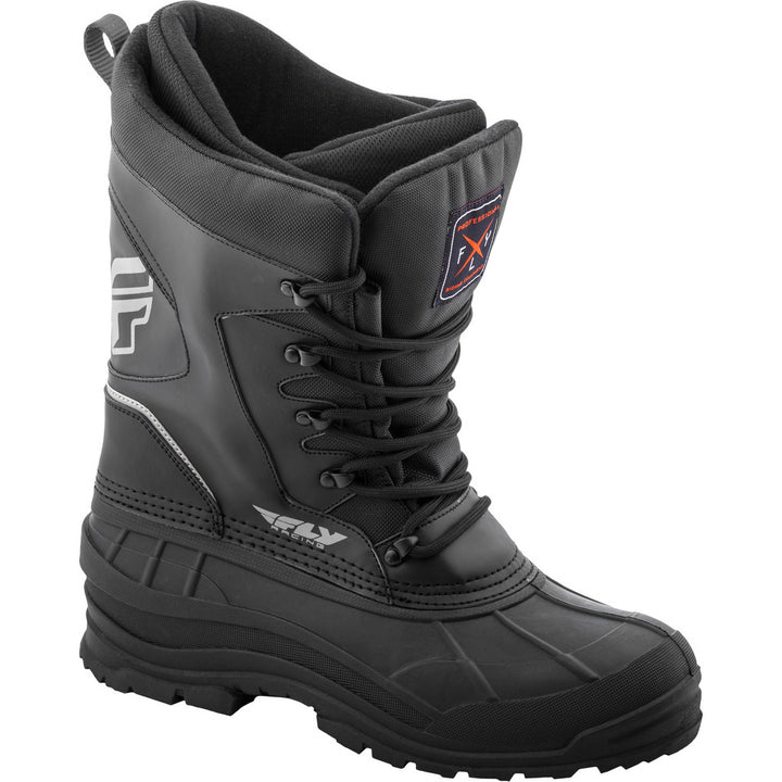 Fly Racing Aurora Boots Black - Front Side View