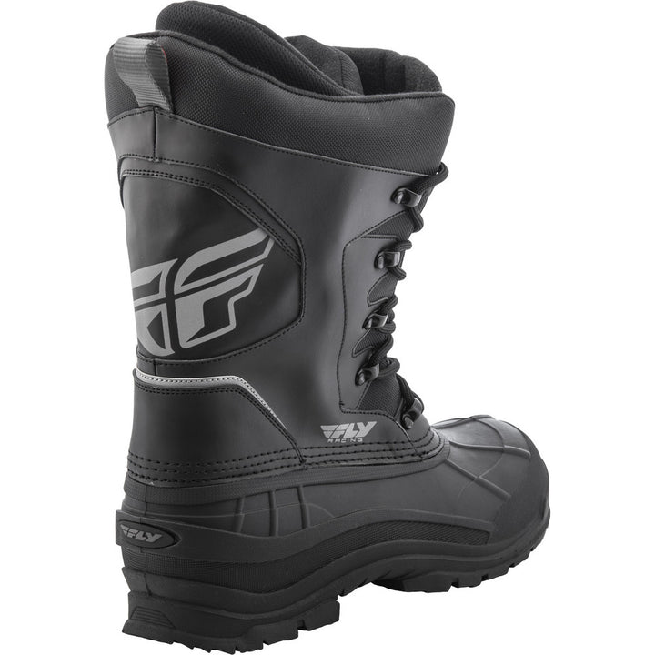 Fly Racing Aurora Boots Black - Rear Side View