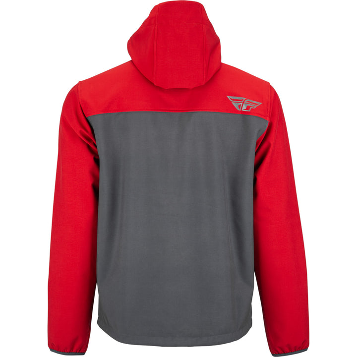 Fly Racing Checkpoint Jacket Grey/Red - Rear View