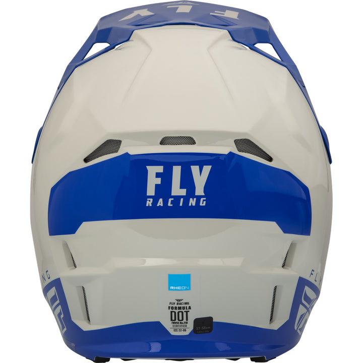 Fly Racing Formula CP Slant Helmet Grey/Blue - Rear View
