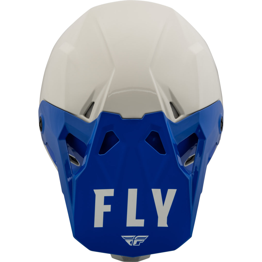 Fly Racing Formula CP Slant Helmet Grey/Blue - Top Down View