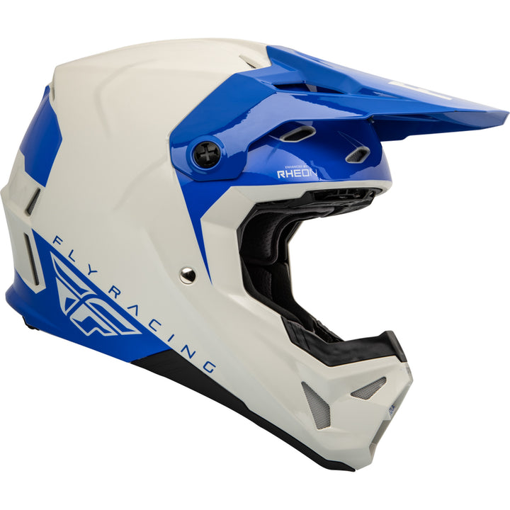 Fly Racing Formula CP Slant Helmet Grey/Blue - Side View