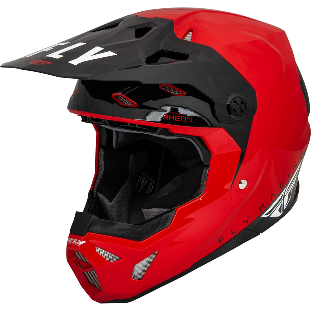 Fly Racing Formula CP Slant Helmet Red/Black/White - Front Side View