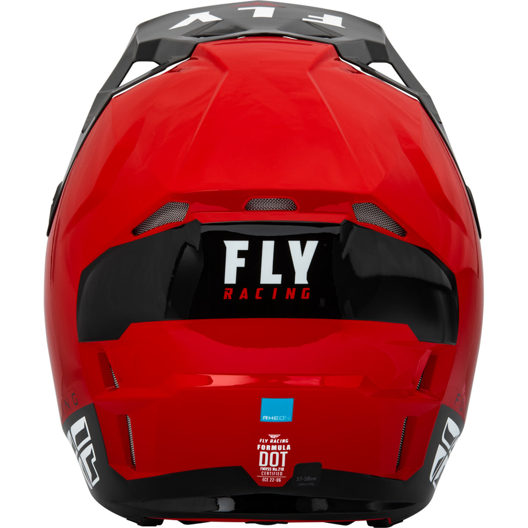 Fly Racing Formula CP Slant Helmet Red/Black/White - Rear View